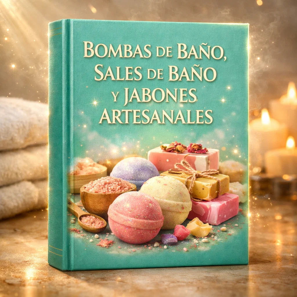 +30 RECETAS DE BOMBAS, SALES DE BAÑO Y JABONES ARTESANALES PARA CREAR Y VENDER UN SPA ARTESANAL COMPLETO